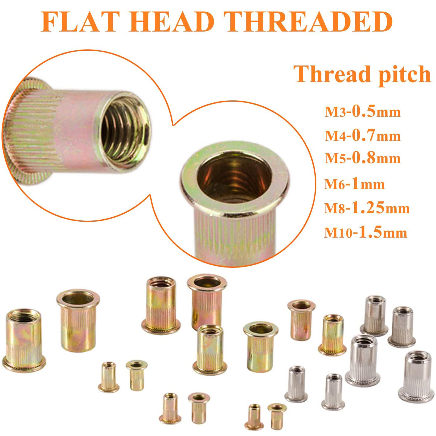 1450PCS Rivet Nut Kit to Rivnut Tool Nut Setter Gun Thread Setting Nutsert Tool