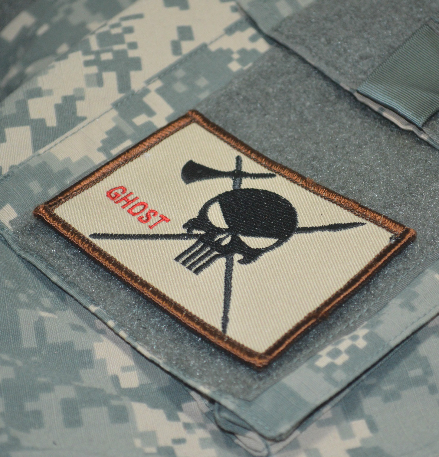 AFSOC TACP FORWARD AIR COMBAT CONTROL hook-velkrö SSI: Calico Jack Pirate Skull