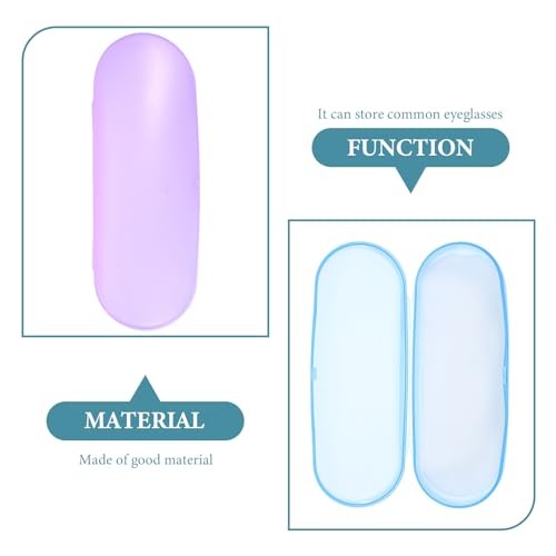 5-Pack Portable Clear Plastic Eyeglass Cases Hard Shell Transparent Glasses
