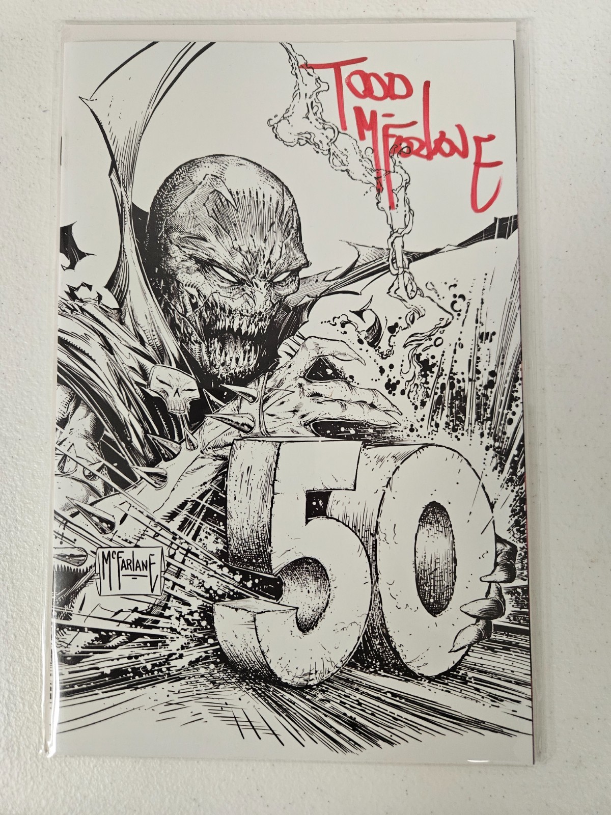 King Spawn: #50 [Todd McFarlane Signed B&W Virgin CVR G - 1:250] 2025