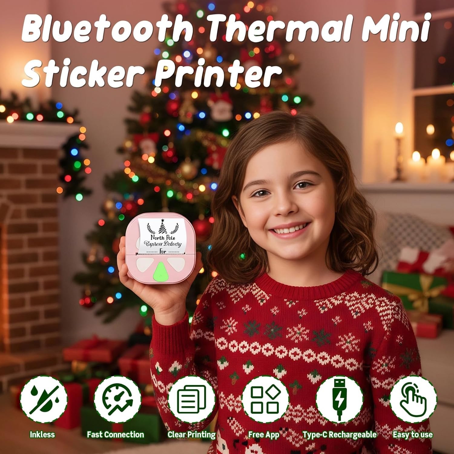Versatile Mini Sticker Printer: Instant Labels & Stickers for Creative Projects