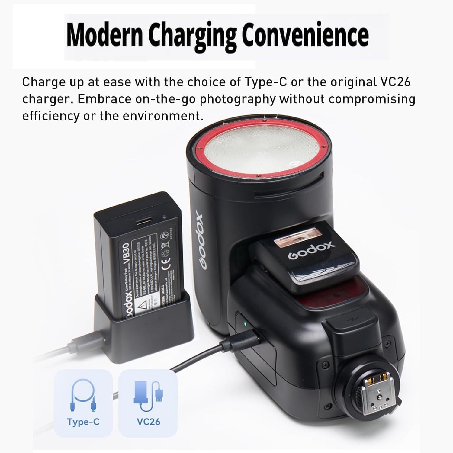 Godox V1 Pro C V1Pro C V1Pro-C USA Version Round Head Camera Flash for Canon