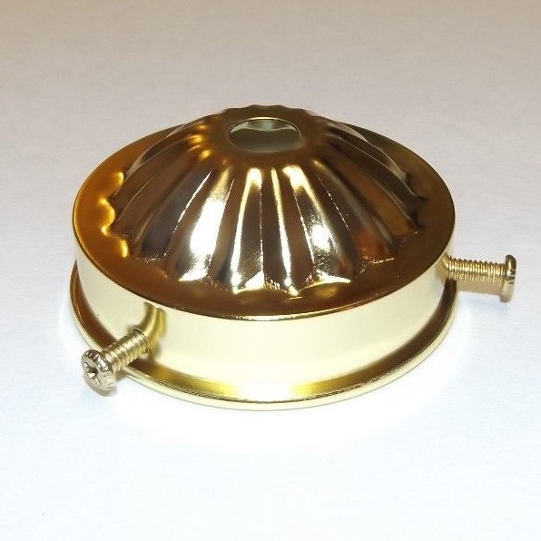 2 1/4" FITTER STEEL BRASS PLATED FIXTURE SHADE HOLDER WITH 3 SET SCREWS NEW H02G