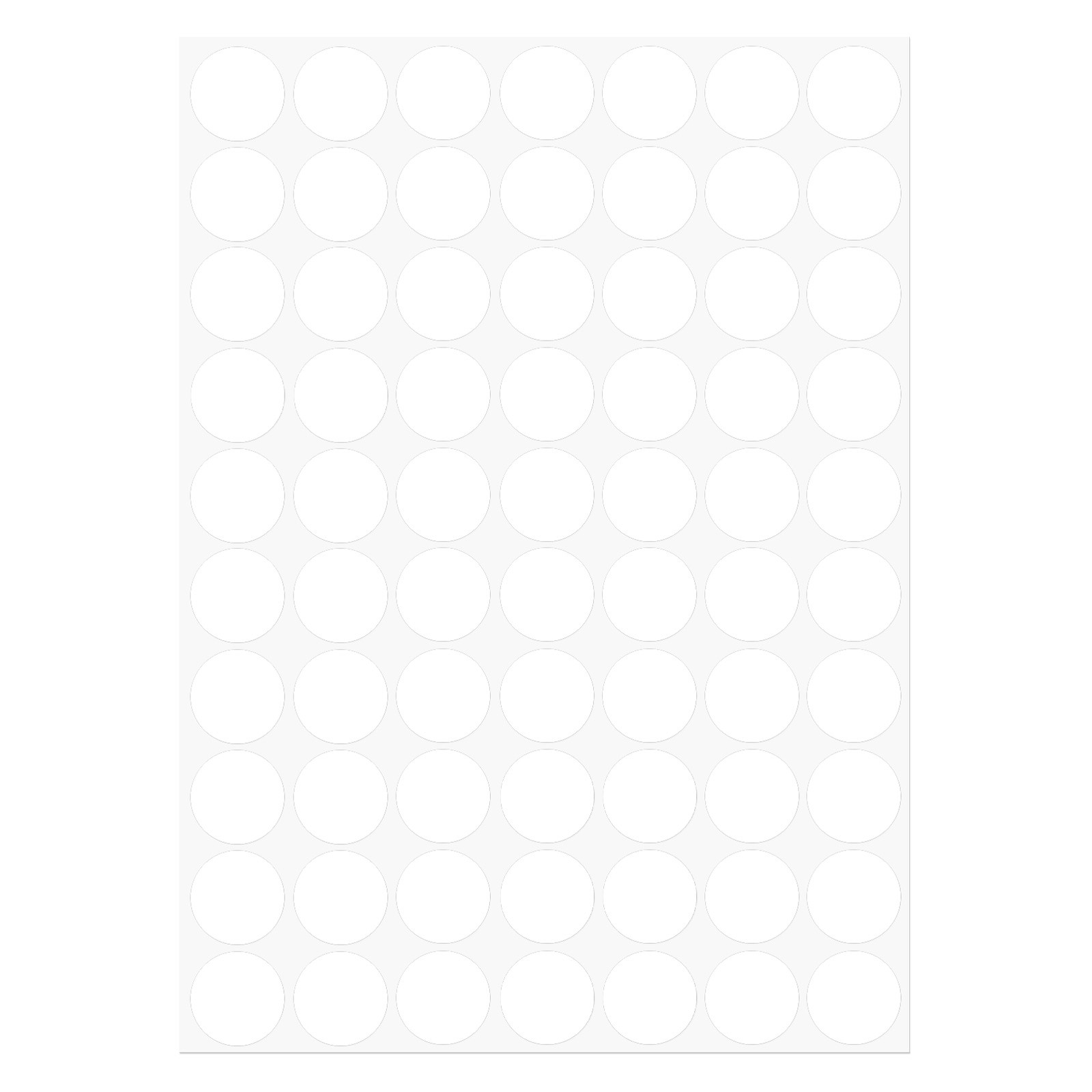 1 Sheet/70Pcs 18mm Dia PVC Self Adhesive Screw Hole Cover Stickers, White