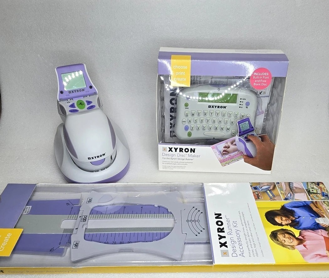 Xyron Design Disc Make, Dressing Runner And Accessories Kit Great Condition