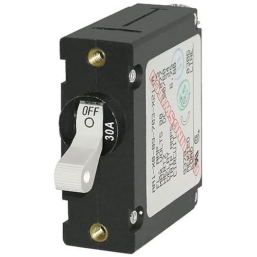A-Series Toggle Single Pole Circuit Breakers White 30a