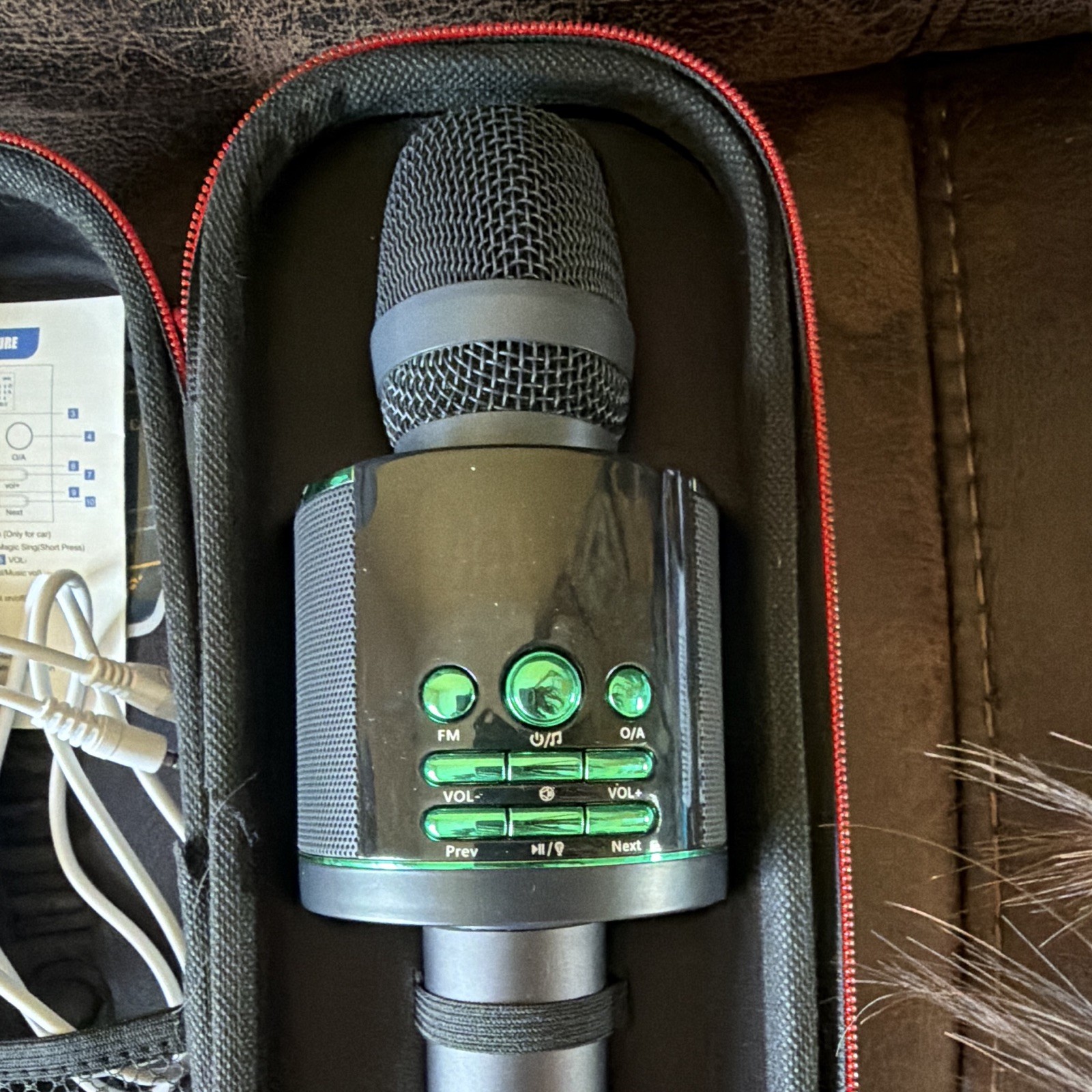 BONAOK Bluetooth Karaoke Handheld Condenser Black/Green