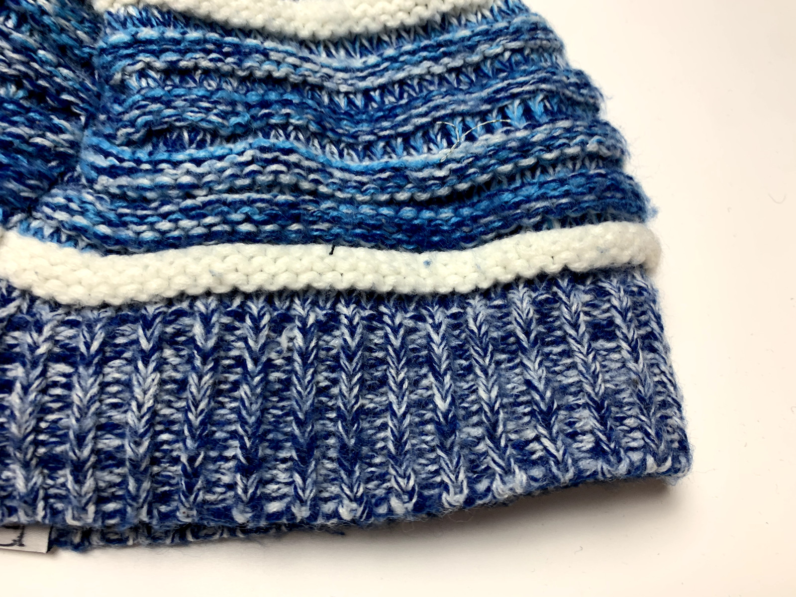 Swisscom Pom Pom Winter Beanie Blue Hat