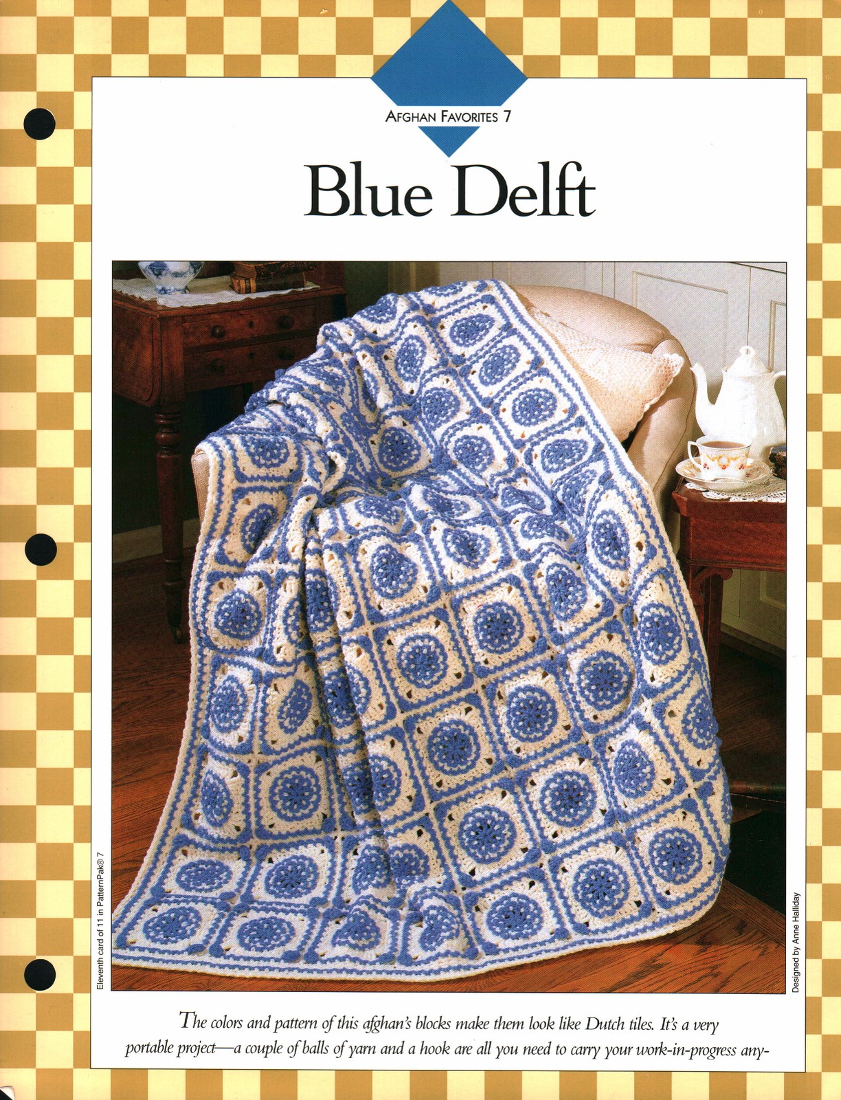Blue Delft Afghan - Afghan Favorites 7 | Vanna Crochet Faves 85070-K