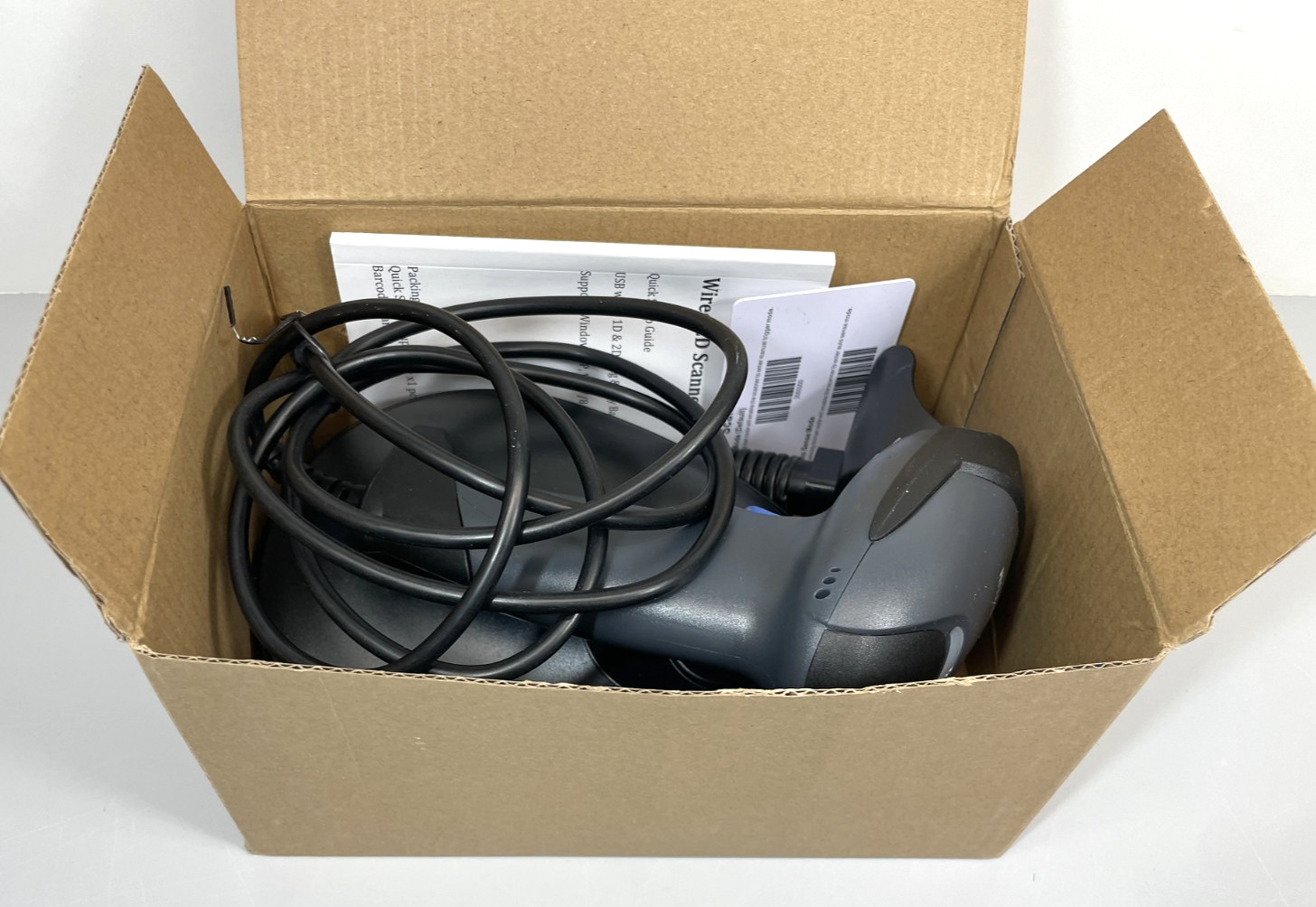 Netum NT-M5 Handheld Wired 2D Barcode Scanner Kit New Open Box w/ Accessories