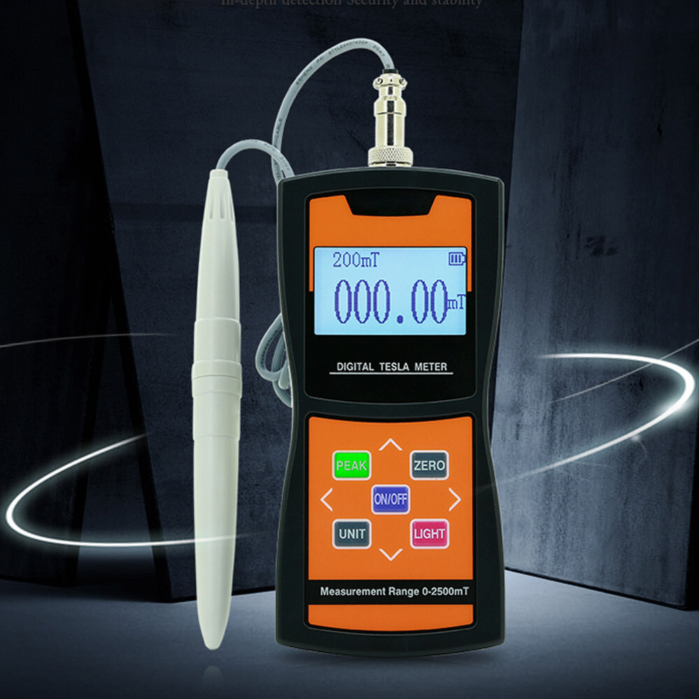 Precision Digital Tesla Meter Gaussmeter Fluxmeter Surface Magnetic Field Tester