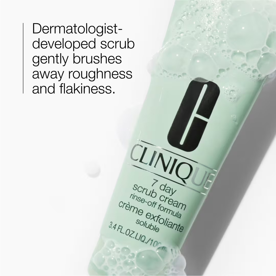 2 x Clinique 7 Day Scrub Cream Rinse-Off Formula 3.4oz Full Size (2 pack)