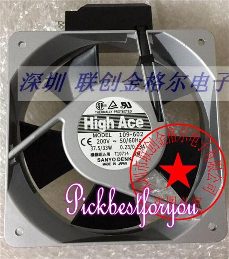 1PC SANYO 109-602 AC200V 37.5W/33W 160X160X51MM Aluminum frame fan #HW89 YD