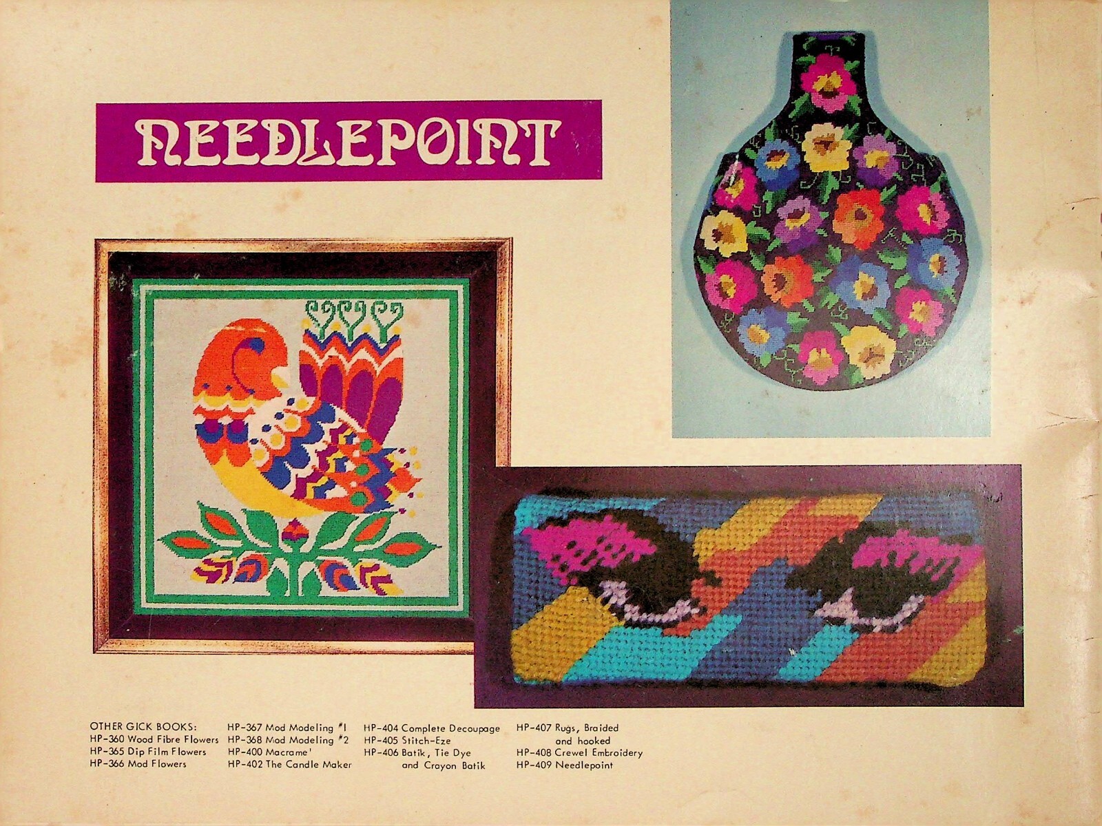 Needlepoint & Related Stitches Bargello By Lynn Paulin Full Size Patterns