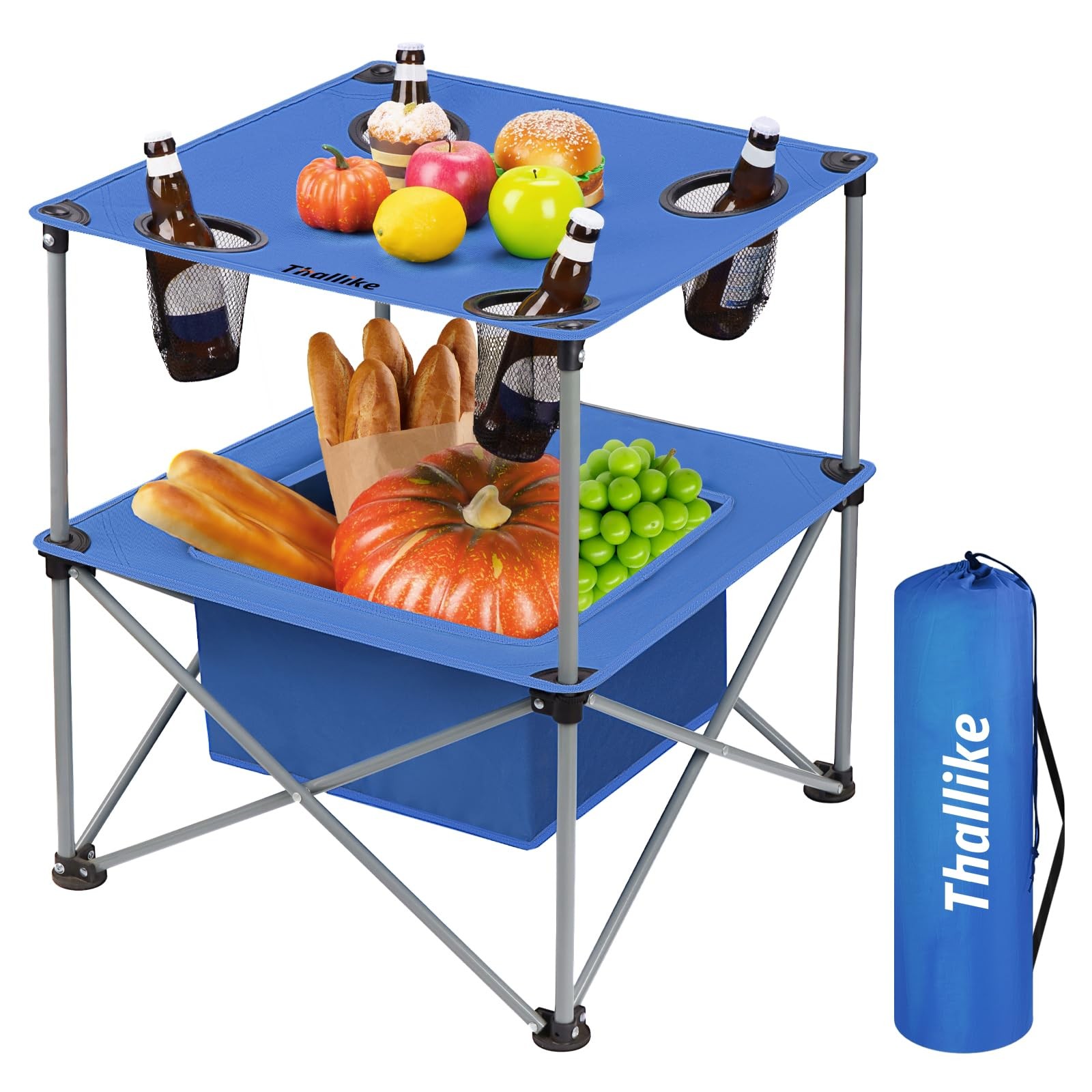 Folding Camping Table, Portable Outdoor Picnic Table, Rectangular Lightweight