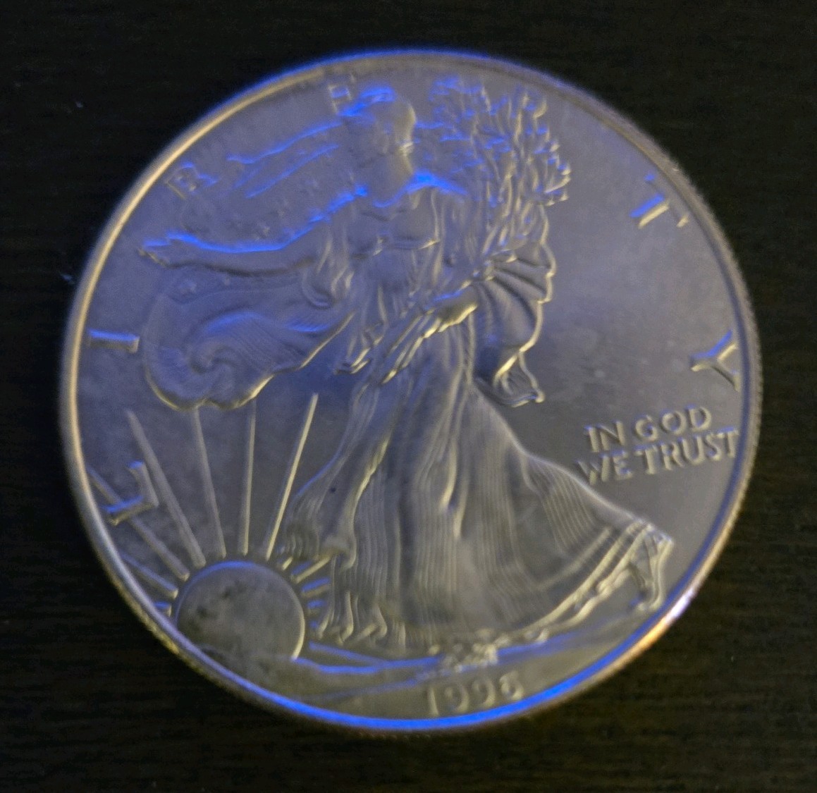 1996 WALKING LIBERTY AMERICAN EAGLE .999 FINE SILVER DOLLAR COIN 1oz. $1 USA