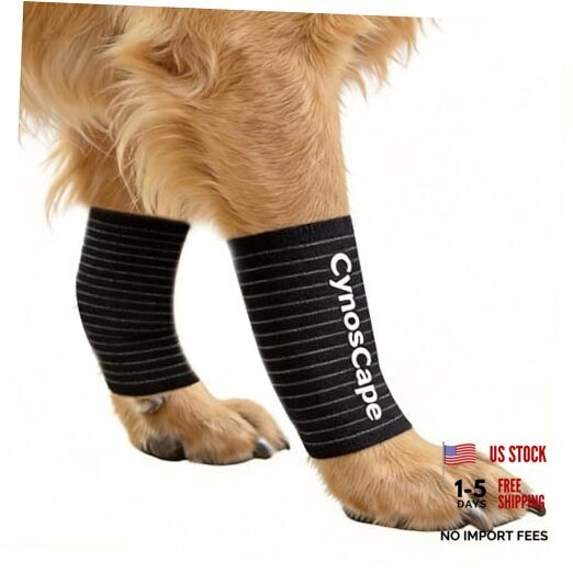 Dog Leg Brace Compression Support Wraps for Front or Rear Legs Medium Black