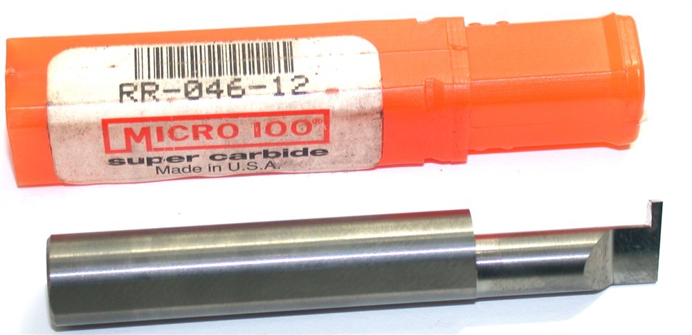 Micro 100 RR-046-12 Carbide Grooving Tool Retaining Ring .046" Width 3/8" Shank
