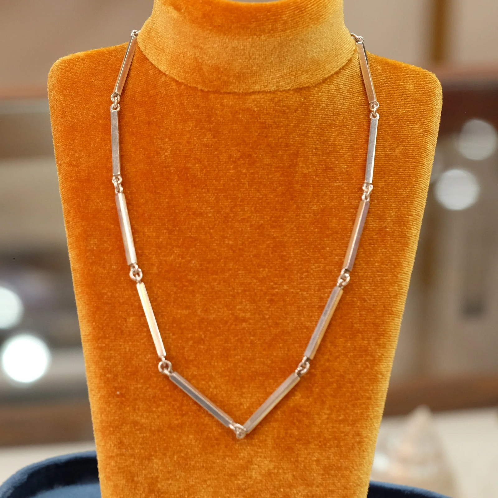 Vintage Silver Barrel Chain