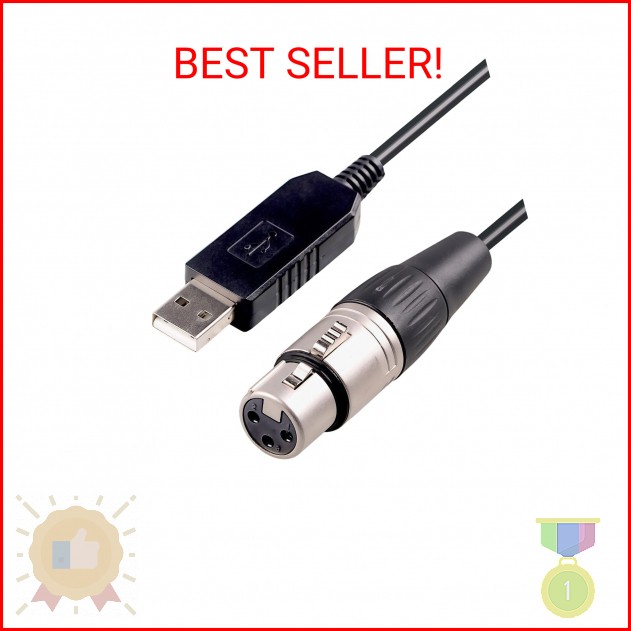 usangreen USB to DMX512 Interface Cable FT232RNL DMX Controller Adapter 3 Pin XL