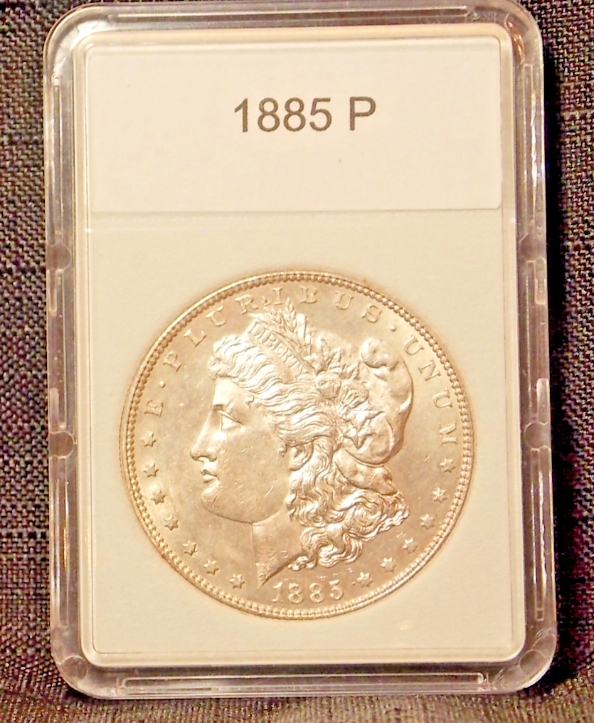 1885-P   MORGAN DOLLAR    *NICE*WHITE*   90% SILVER!