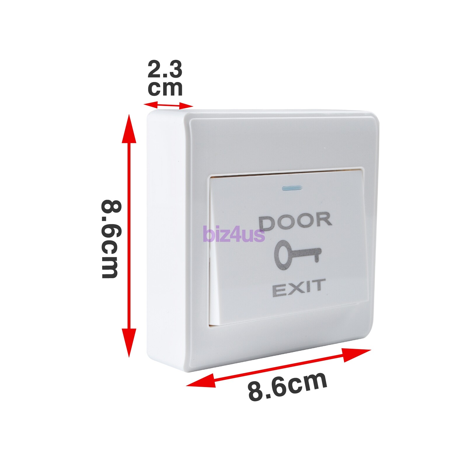 White Door Lock Exit Button Push Release Switch Panel for Access Control System