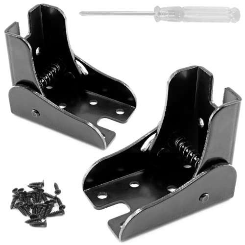 2 Pack Folding Table Leg Brackets Black Foldable Self-Locking Hinge