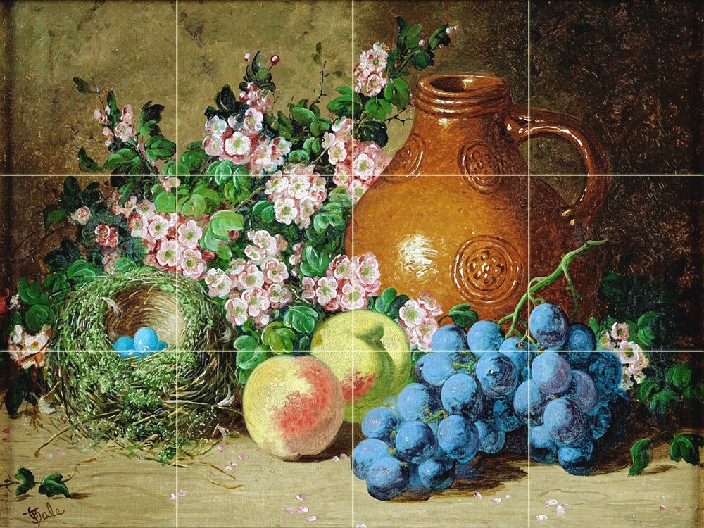 Art Still life of fruits and a pot by Alexis Kreyder Ceramic Mural Tiles 3664