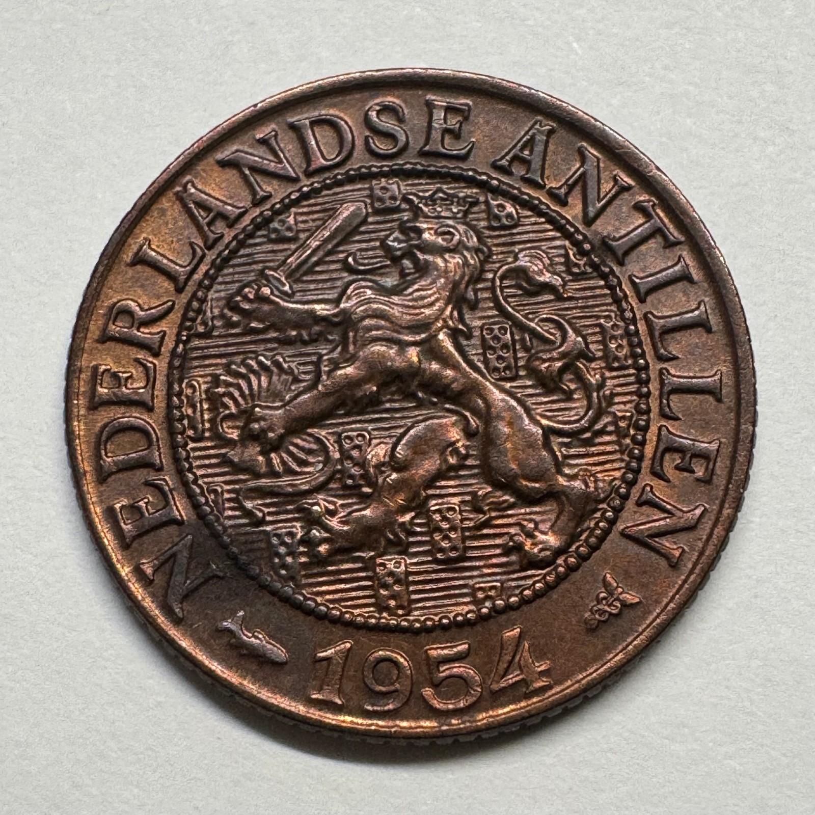 1954 Netherlands Antilles 1 Cent - Coin #C-026