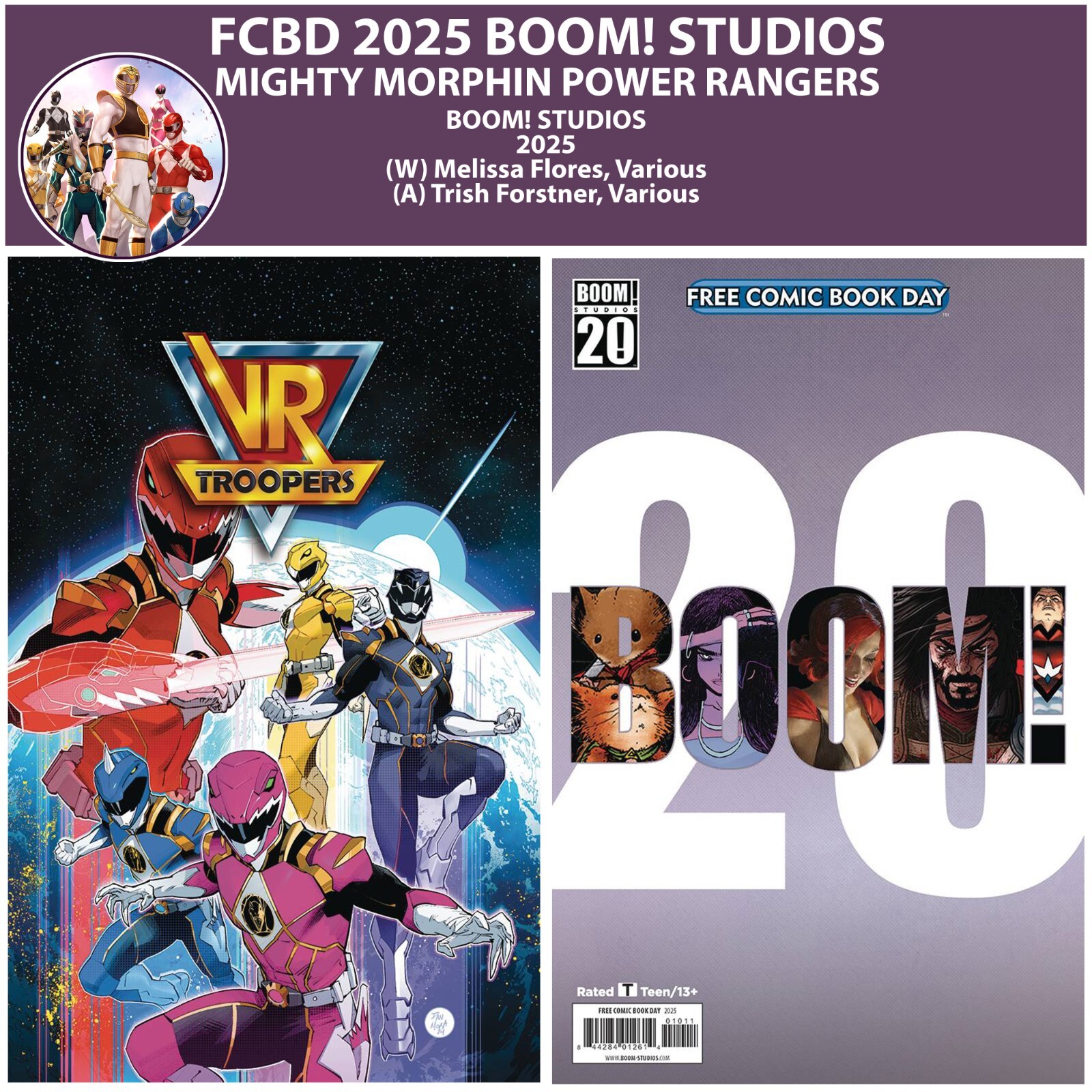 FCBD 2025 BOOM! Studios Power Rangers Prime FULL SET