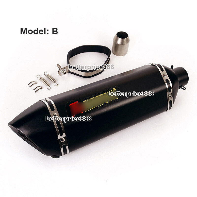 Universal Motorcycle Exhaust Muffler Pipe Silencer With DB Killer Tips Escape