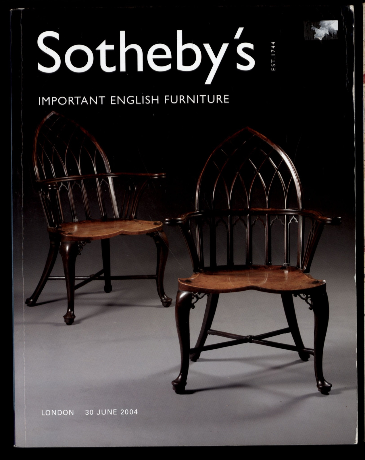 SOTHEBYS catalog LO4300 *IMPORTANT ENGLISH FURNITURE - London UK JUNE 2004