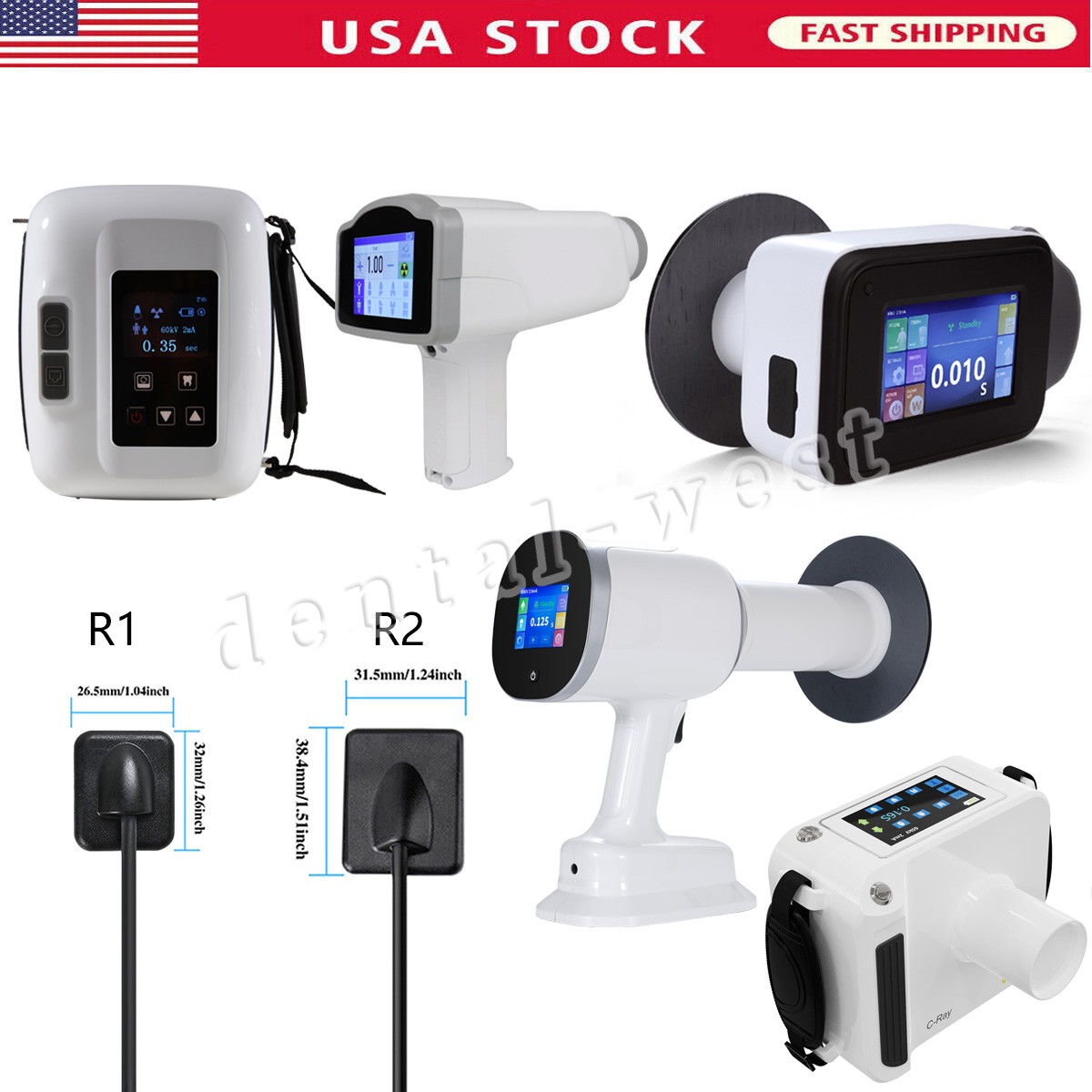 Portable Dental X Mobile Unit Ray Digital Machine Shield /Sensor Size 1/2