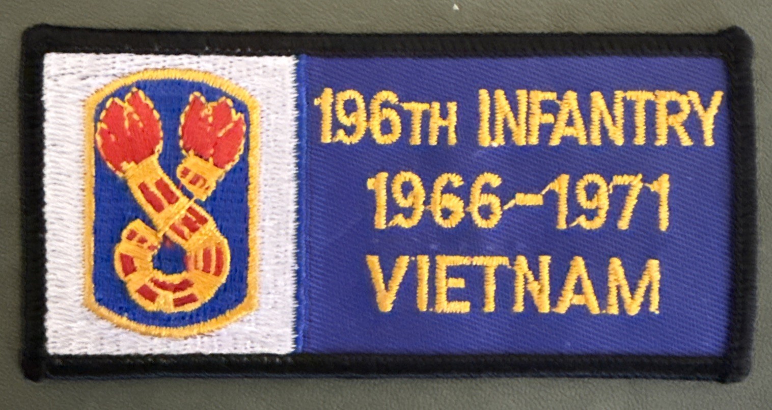 196th Infantry Vietnam Patch 1966–1971 Americal Division (4-1/8"x2")