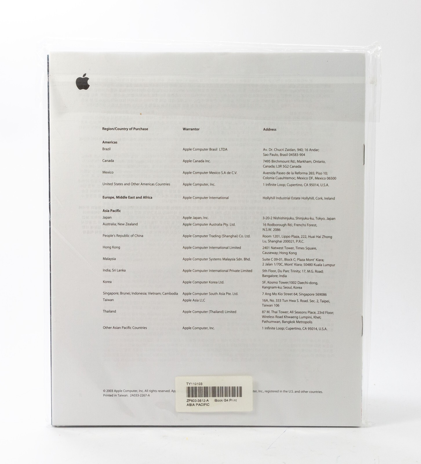 Vintage Apple iBook G4 Getting Started User Guide Manual 2003 New Sealed