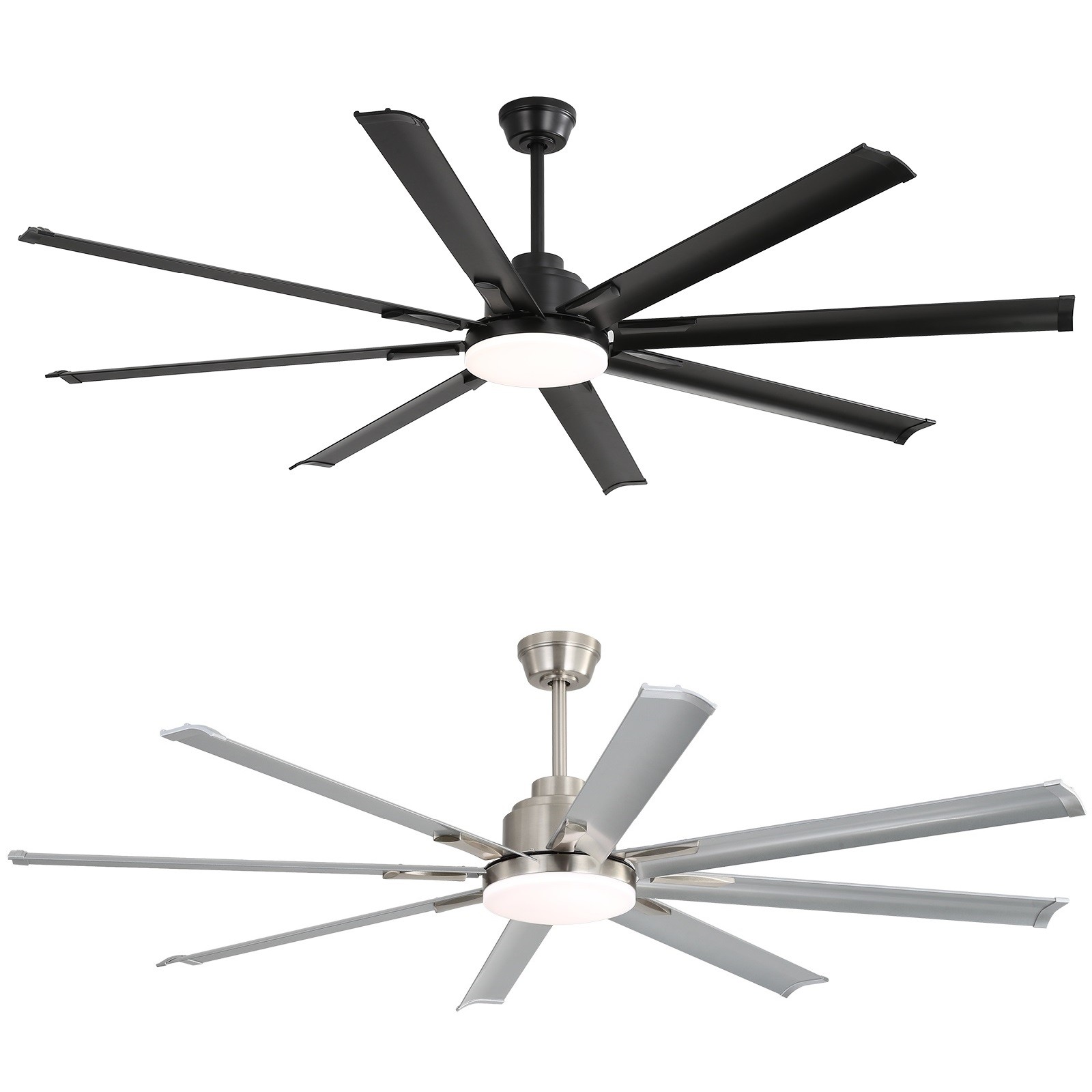 Extral Large Industrial Ceiling Fan W/ Light and Remote & APP Control Reversible