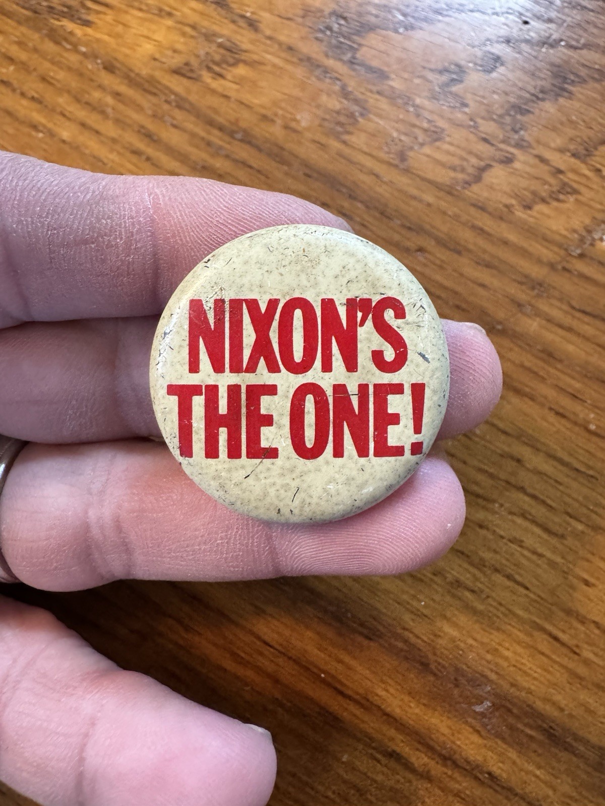Vintage Nixon’s The One Political Pinback Button