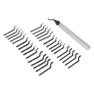 Metal Hand Deburring Tool Kit With 31 Blades For Multiple Material Applications