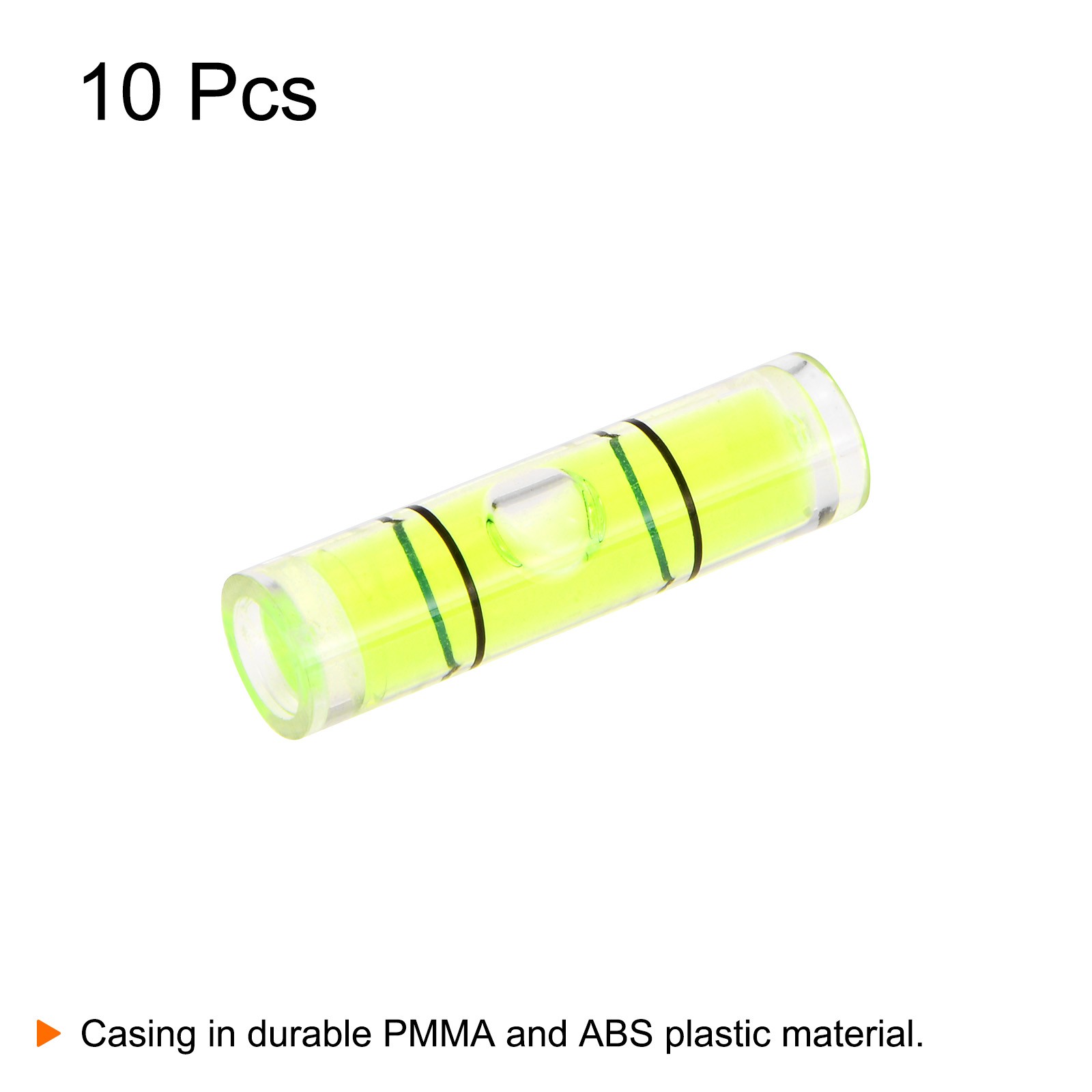 10pcs Small Cylindrical Bubble Level Vials 7x26mm Levels Measuring Tools