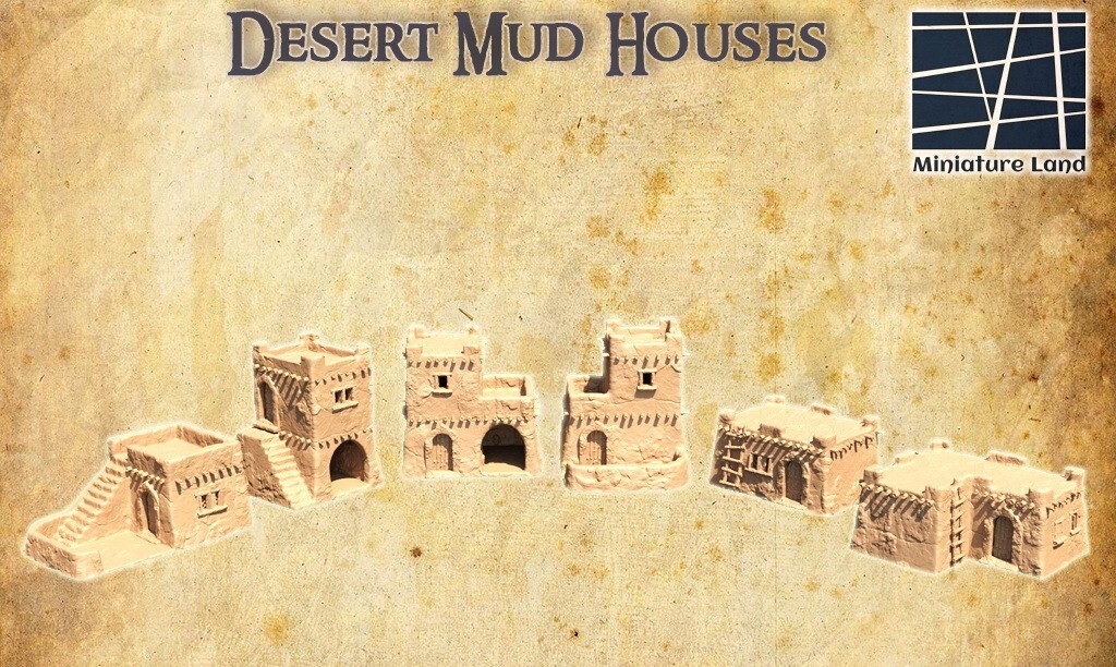 Desert Town 28mm Village Terrain D&D Warhammer Old West Black Powder Bolt Action