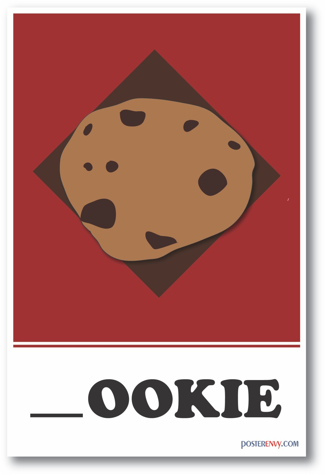 NEW LANGUAGE ARTS POSTER - Cookie Missing Letter Exercise - Educational Spelling