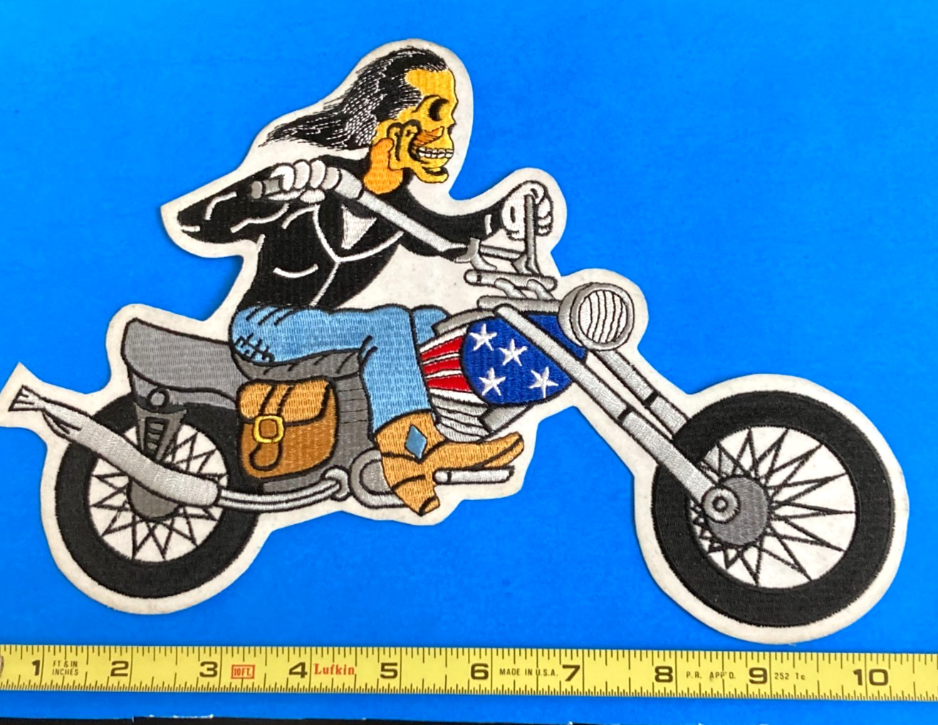 Biker Motorcycle Jacket Vest Patch-EMROIDERED-NOS-Large 10.5x6.5-FREE SHIP