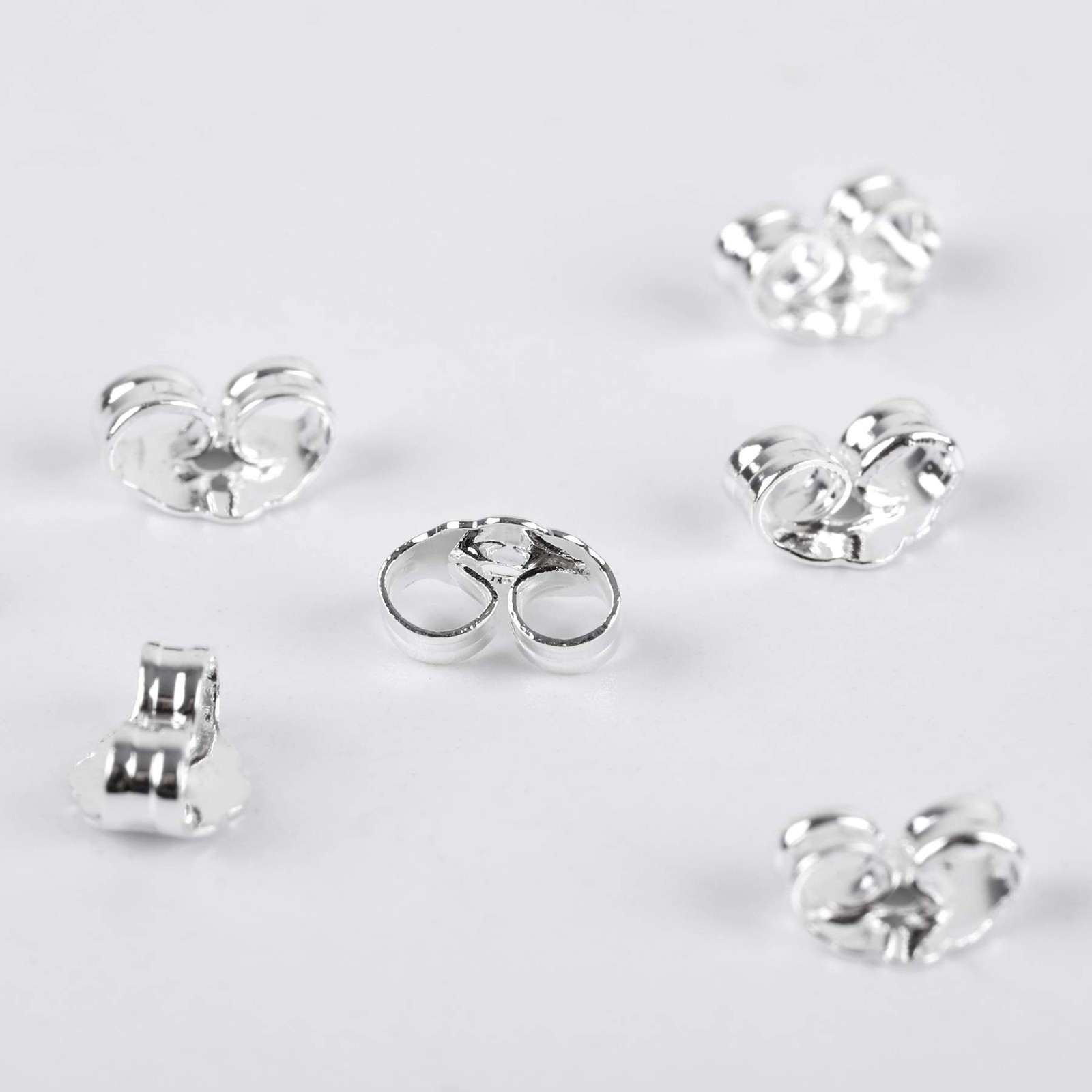 30pcs/15 Pairs 925 Sterling Silver Earring Backs Replacement Secure Ear Lockings