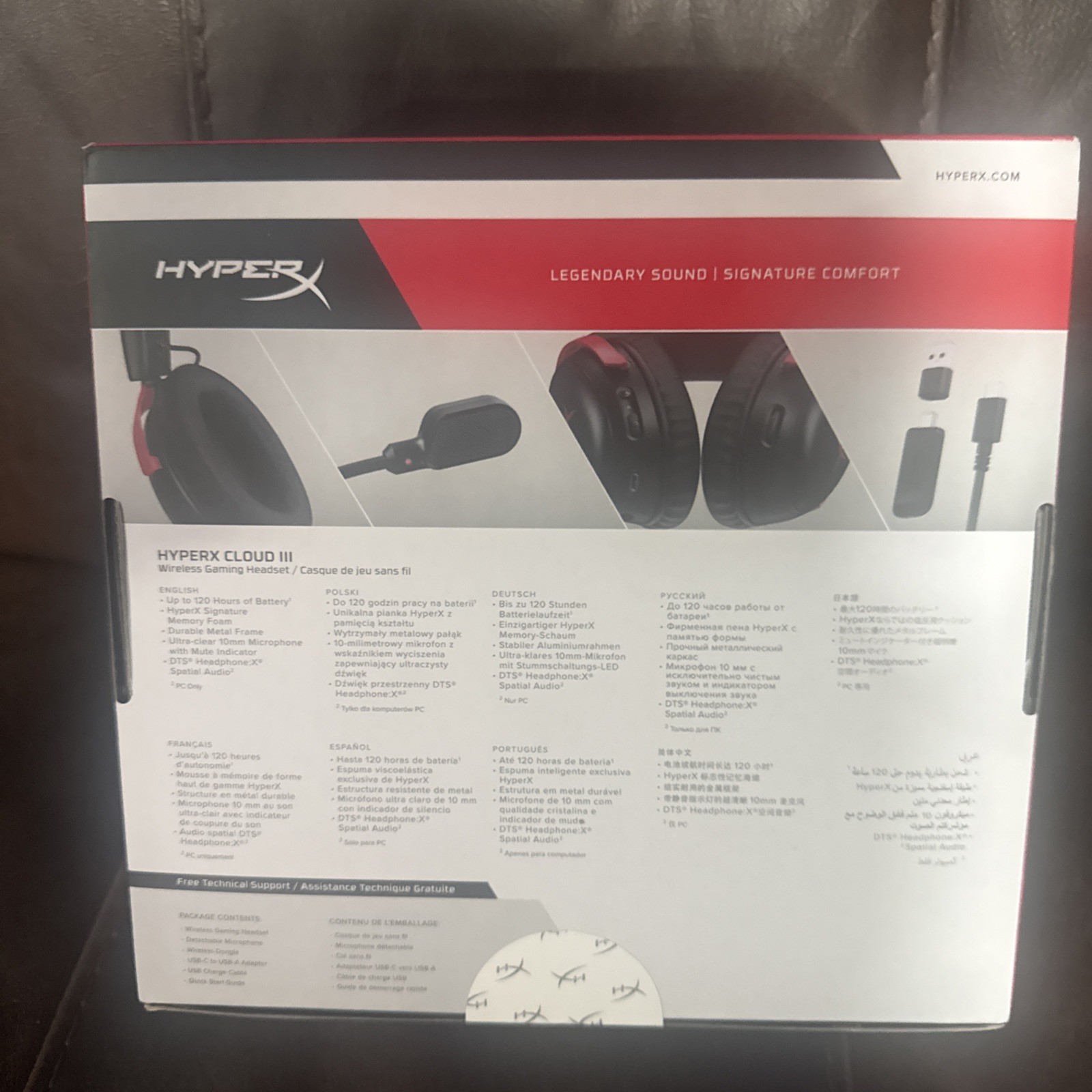 HyperX Cloud III Wireless Gaming Headset Black Red PC PS5 PS4 Switch New