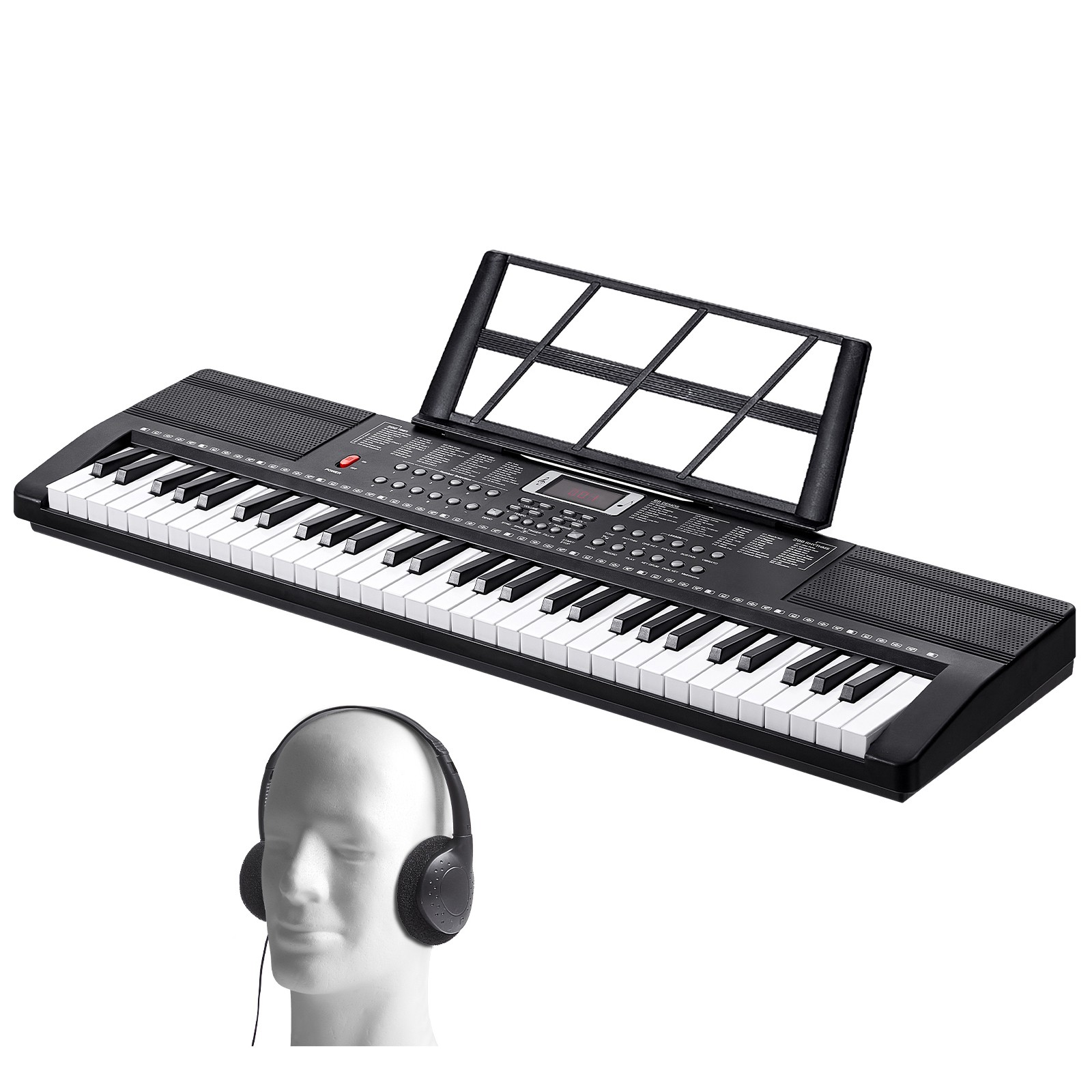 Uimoso 61-Key Portable Digital Keyboard Piano with 200 Tones and Rhythms