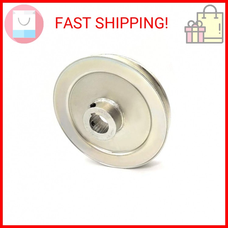 Phoenix Mfg. V-Groove Drive Pulley, 6'' Diameter, 1" Bore, Steel
