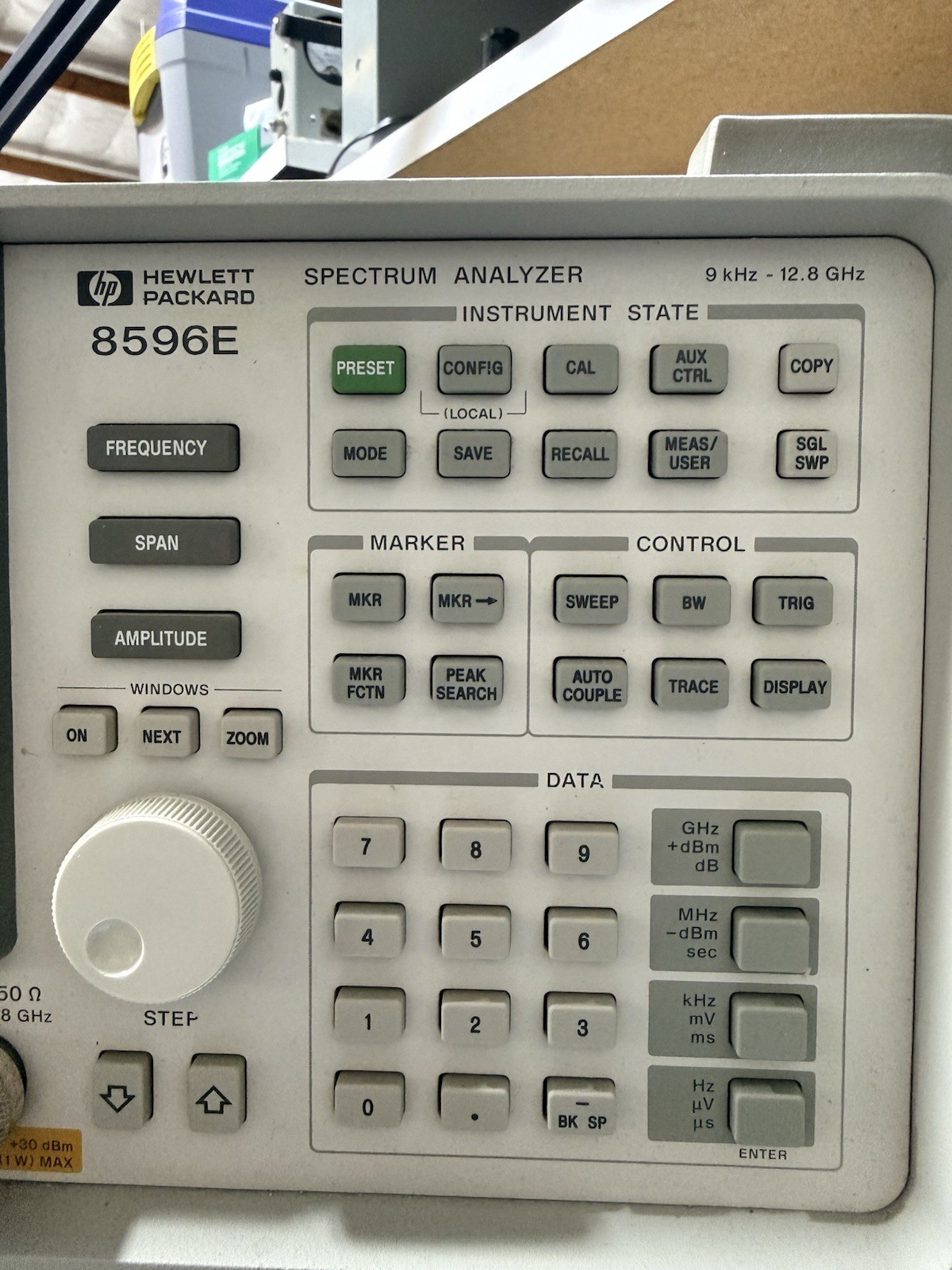 HP 8596E Spectrum Analyzer, 9kHz to 12.8GHz