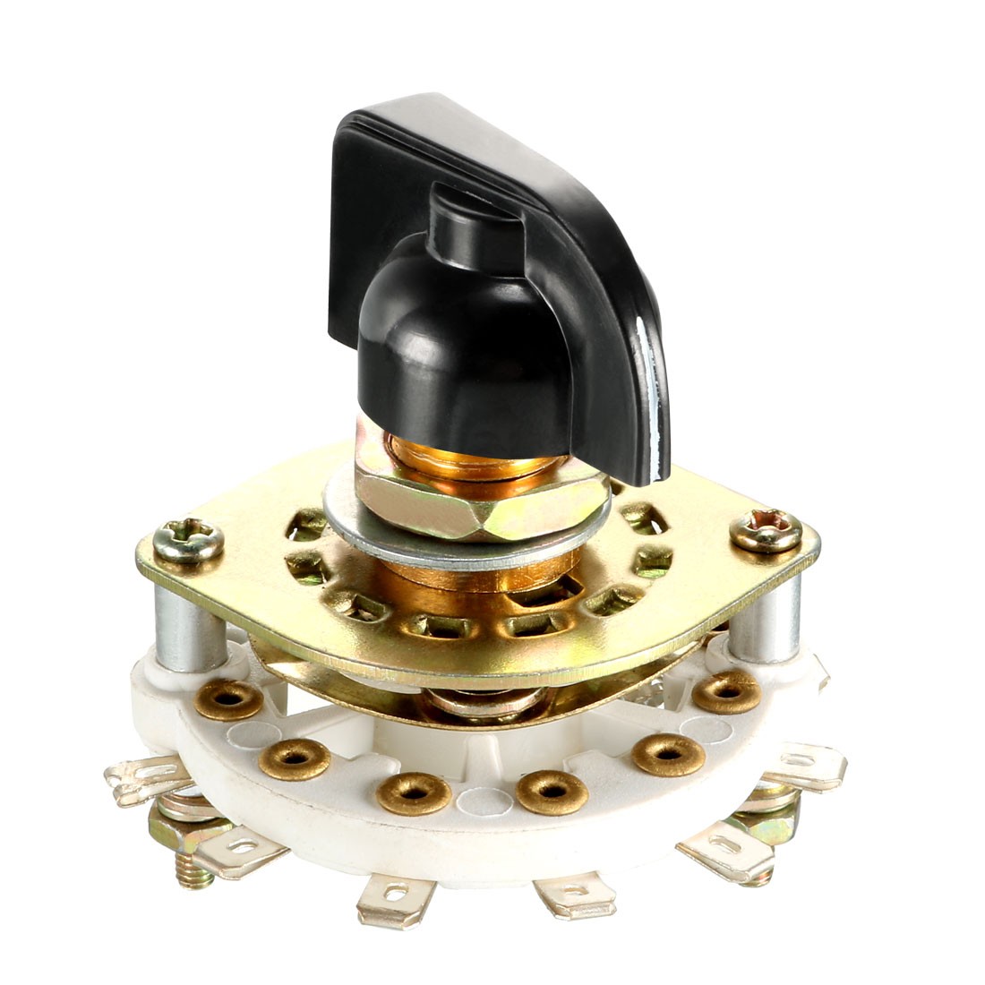 1P7T 1 Pole 7 Position 1 Deck Band Channel Rotary Switch Selector with Knob