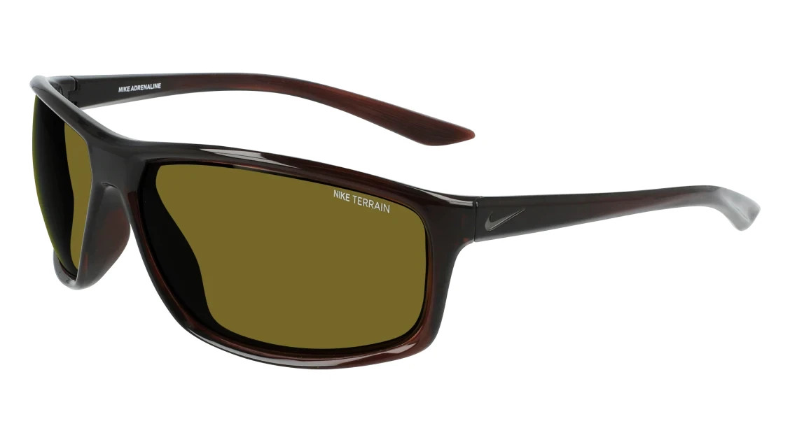 NEW Nike CW4680 264 Basalt Brown ADRENALINE-E Sunglasses with Terrain Tint Lens