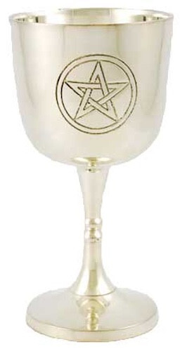 Witchcraft Wicca 4" Pentagram Altar Ritual Goblet Chalice!